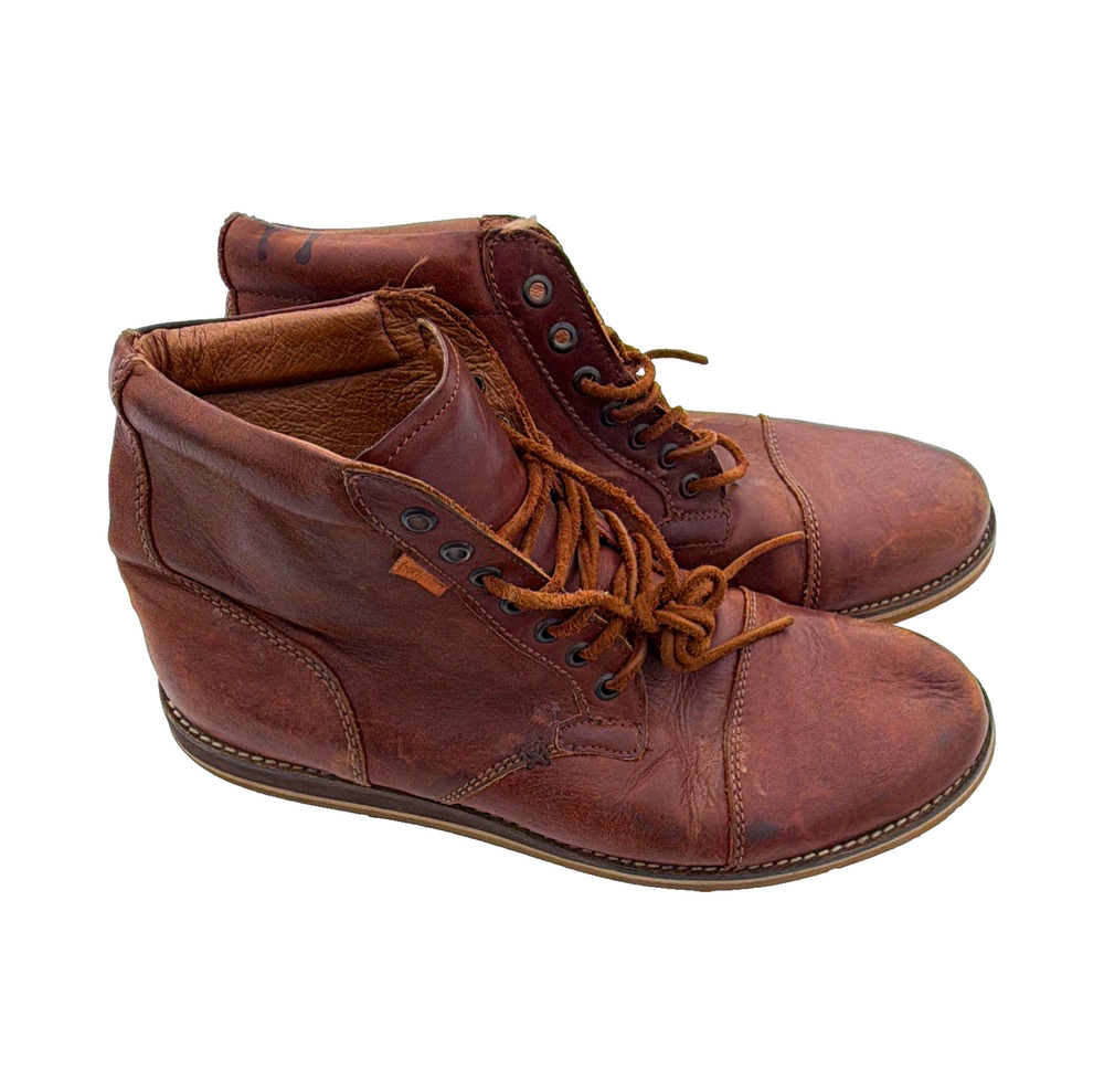 Hari Mari Men's Brown Leather Ankle Boots Shoes Size 12 - Some Sole Separation